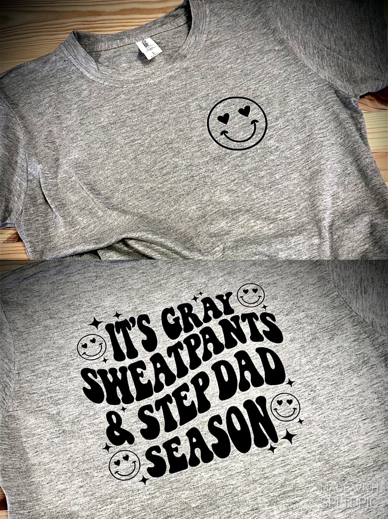 Gray Sweatpants & Stepdad Season T-Shirt